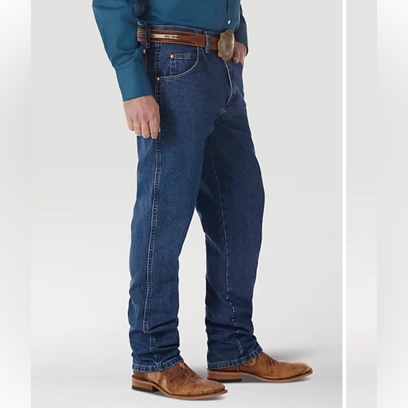 WRANGLER 31 COWBOY CUT 100% COTTON JEANS SIZE 35/34 - Picture 3 of 11